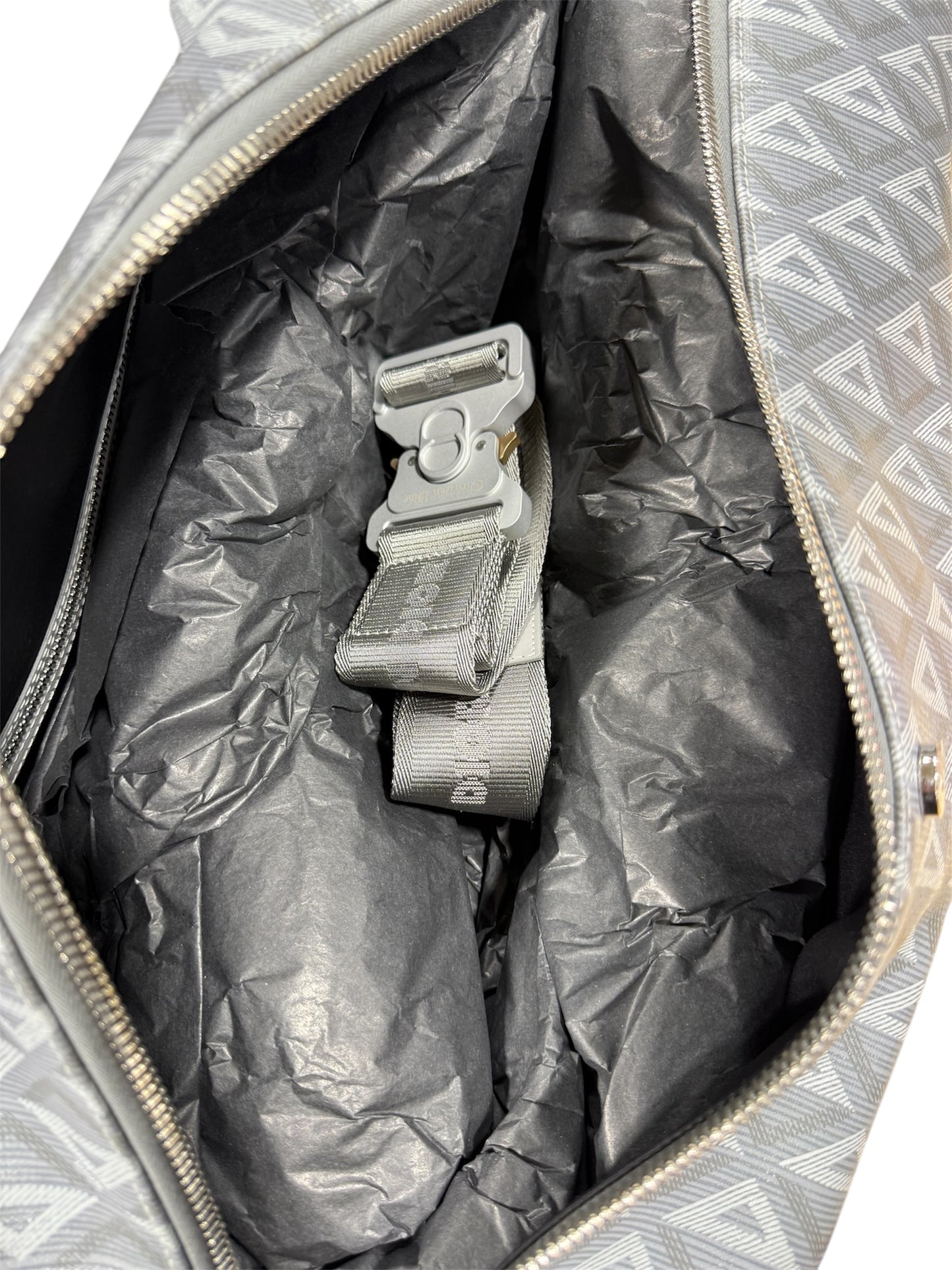 Dior Lingot 50 CD Diamond Canvas Duffle Bag