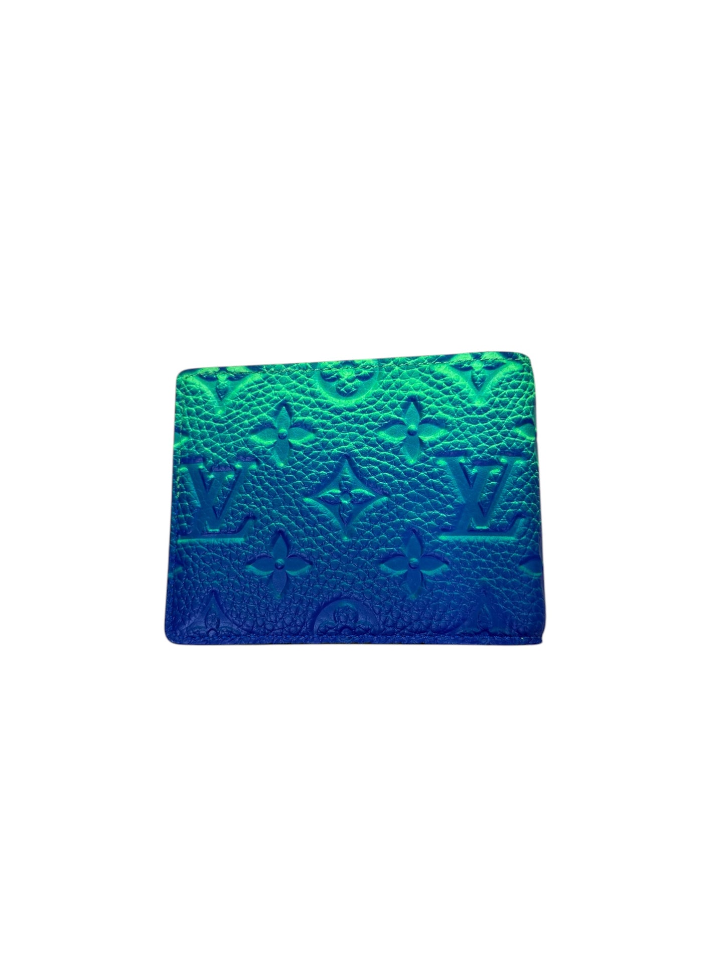 Louis Vuitton Slender Taurillon Illusion Blue/Green Wallet