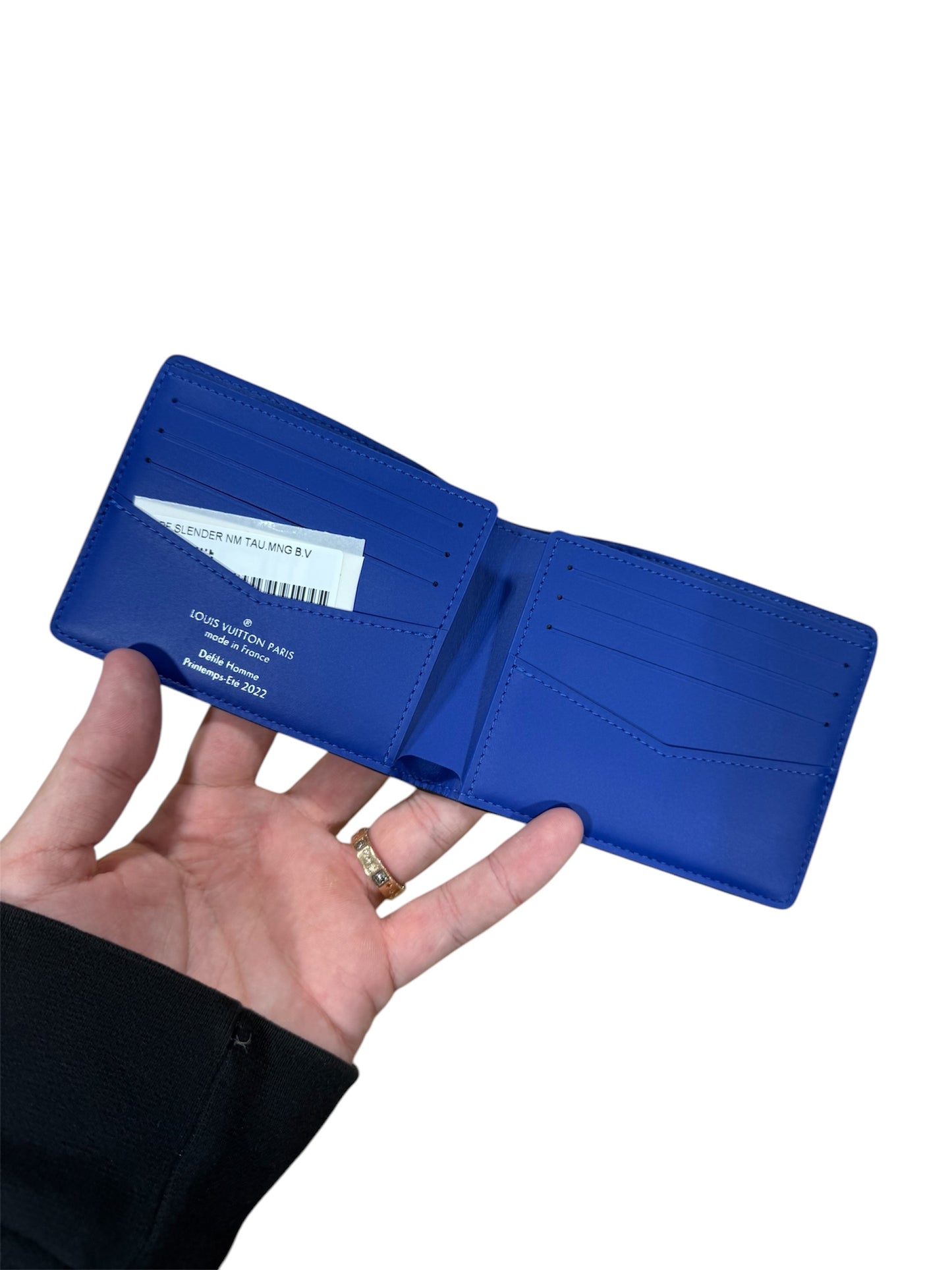 Louis Vuitton Slender Taurillon Illusion Blue/Green Wallet