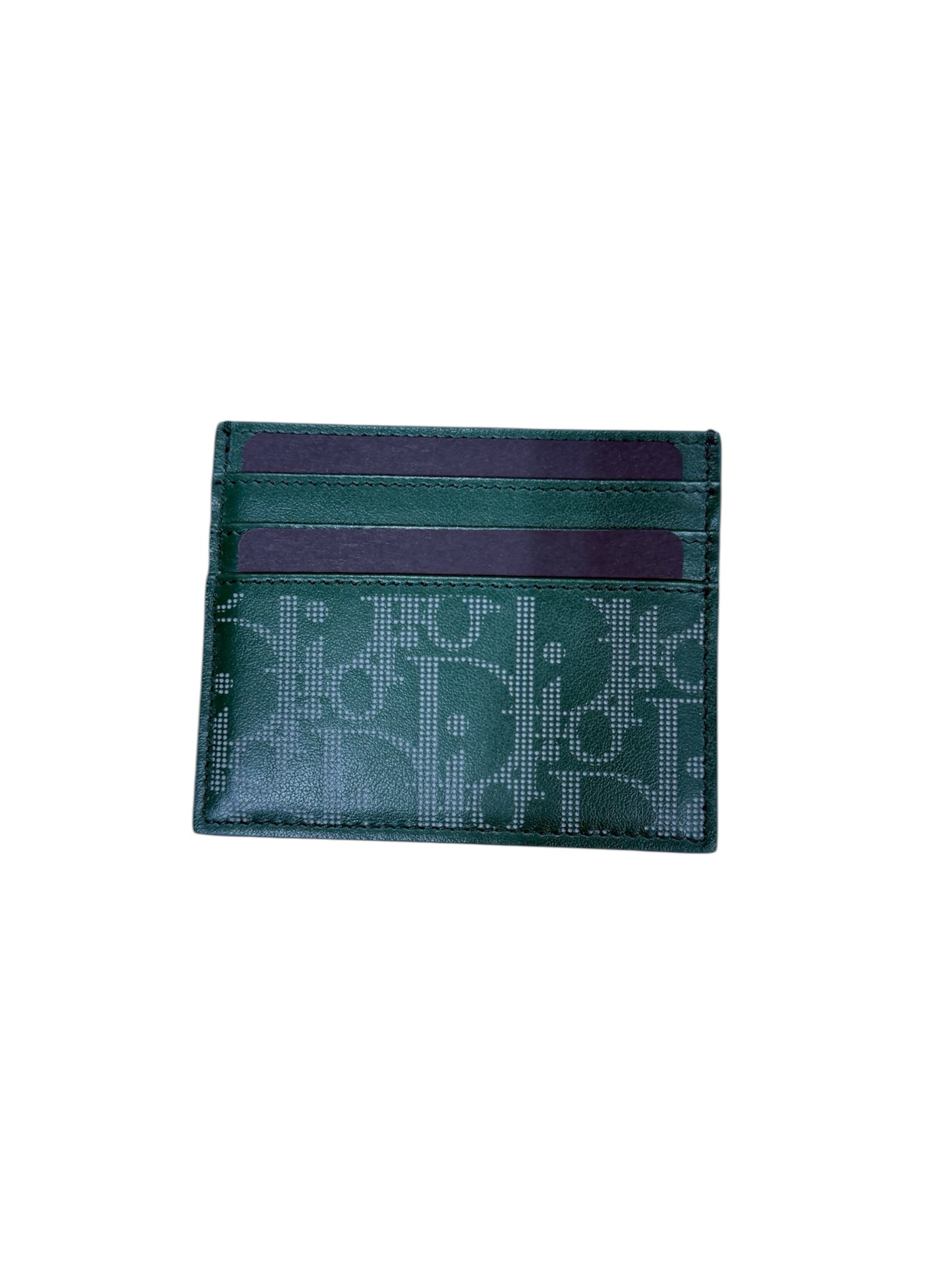 Dior World Tour Card Holder Oblique Galaxy Green