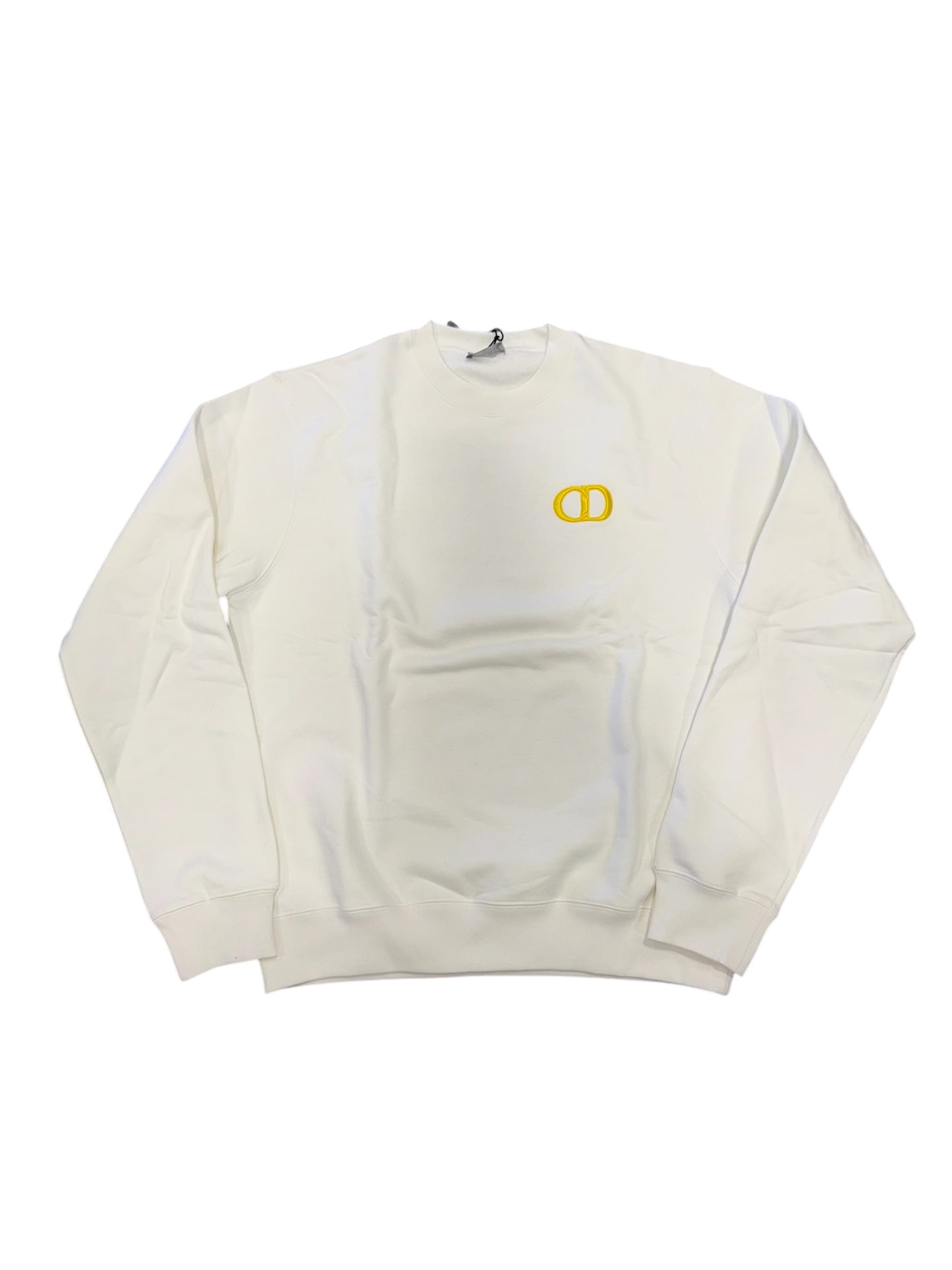 Dior White Yellow CD Icon Crewneck