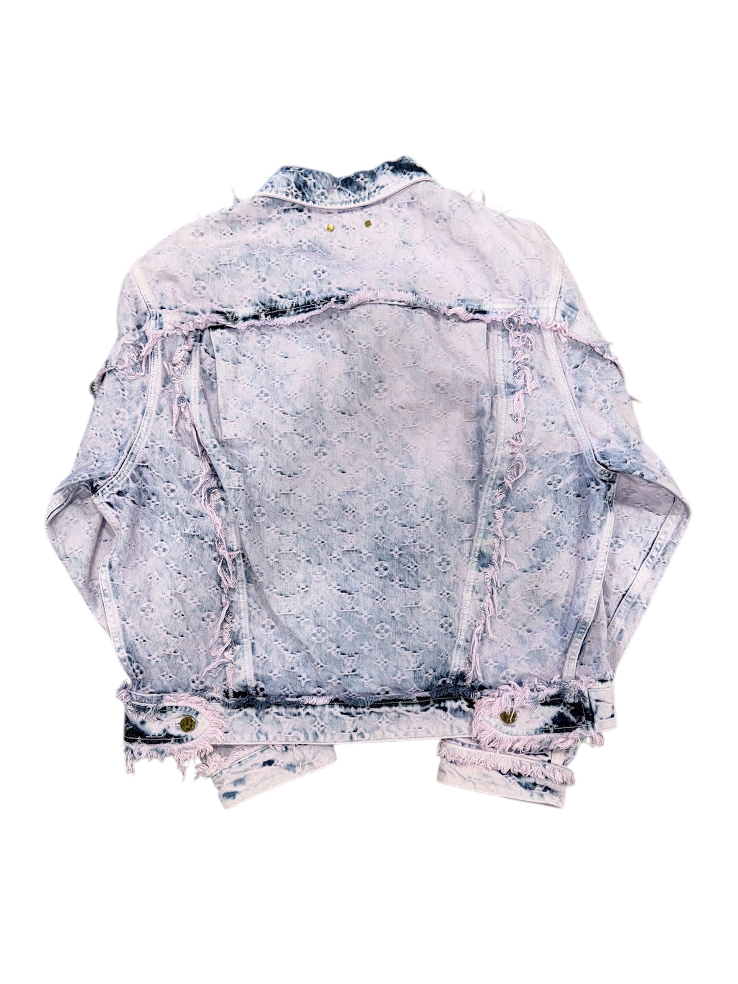 Louis Vuitton Fringed Monogram Purple Denim Jacket