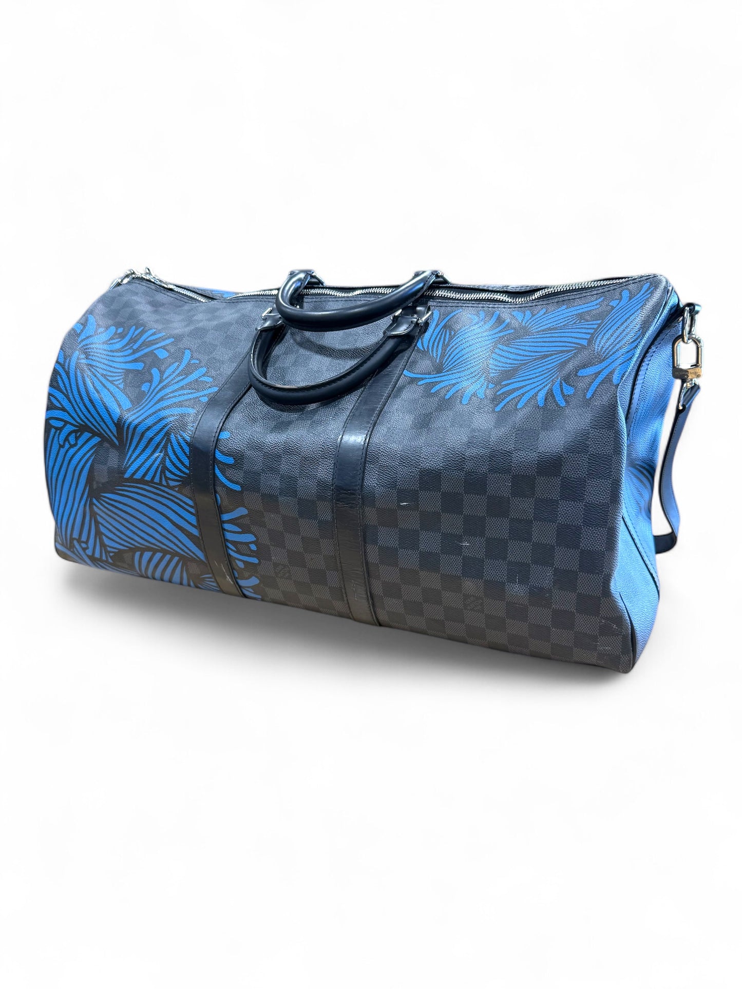 Louis Vuitton Keepall Bandouliere 55 Christopher Nemeth Blue Rope Weekend Travel Bag