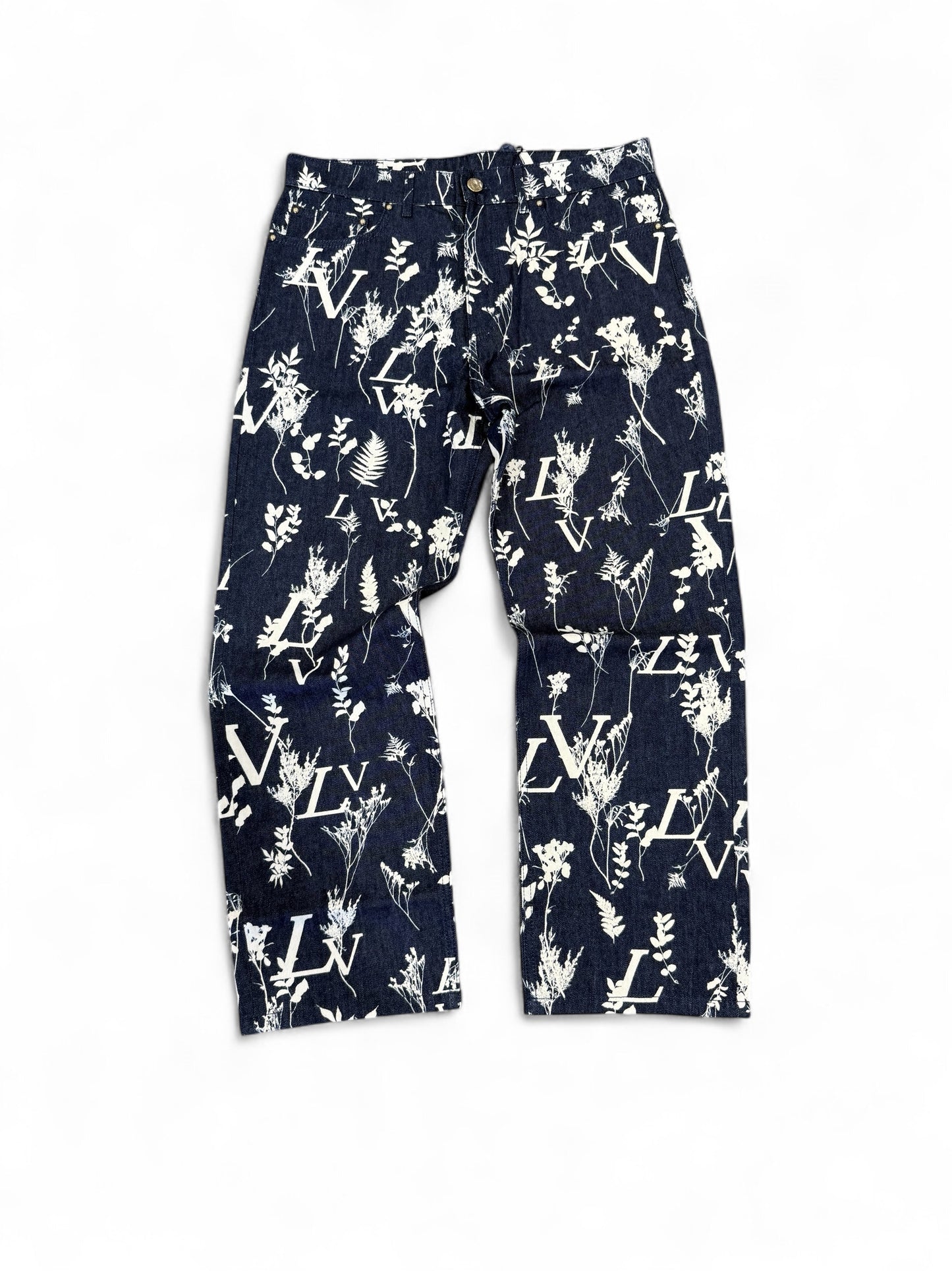 Louis Vuitton "Leaf" Monogram Denim Pants