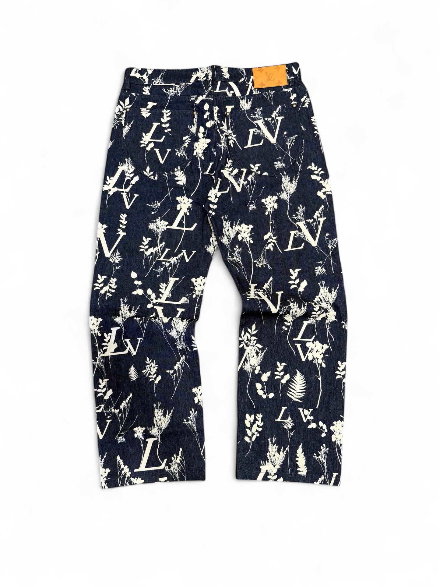 Louis Vuitton "Leaf" Monogram Denim Pants