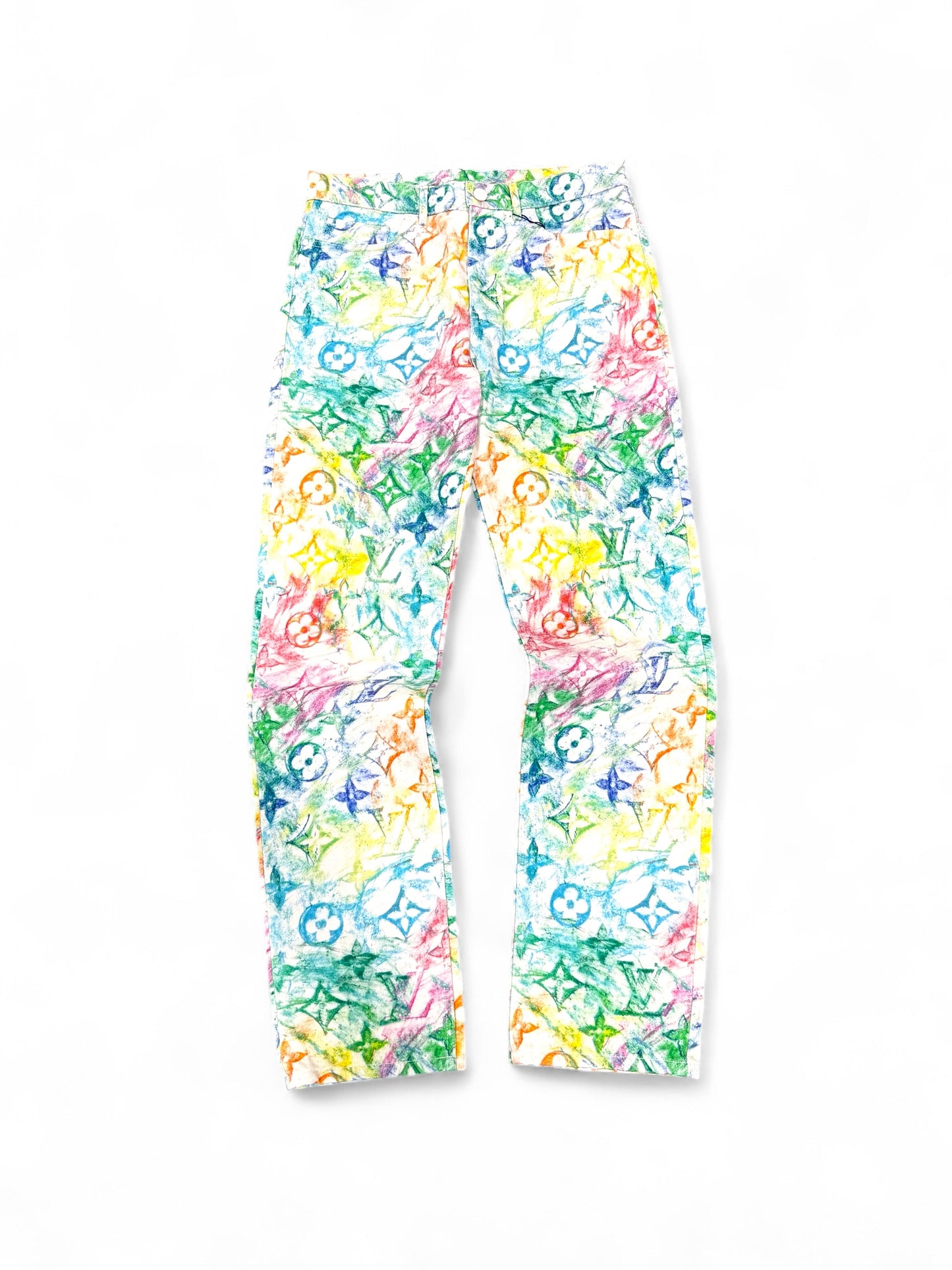 Louis Vuitton Pastel Monogram Denim Jeans