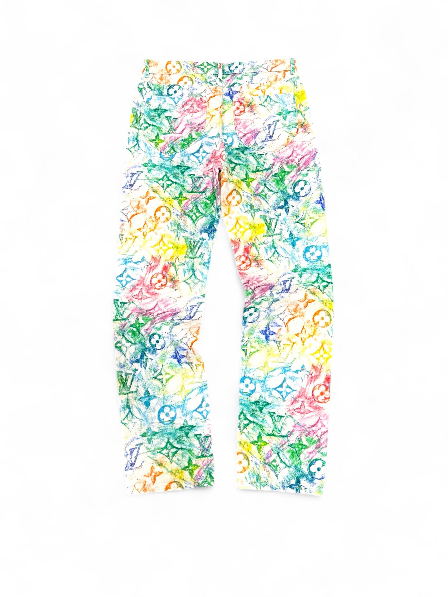 Louis Vuitton Pastel Monogram Denim Jeans