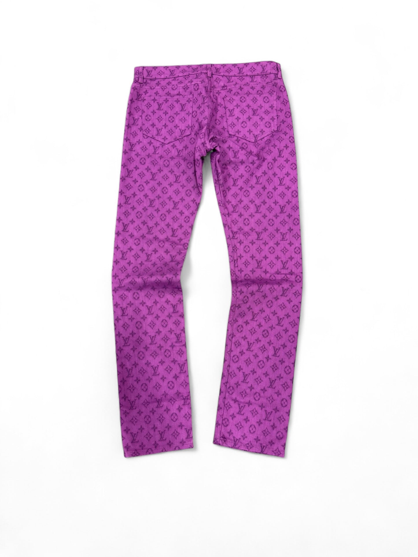 Louis Vuitton Slim Fit Monogram Jeans (Purple)