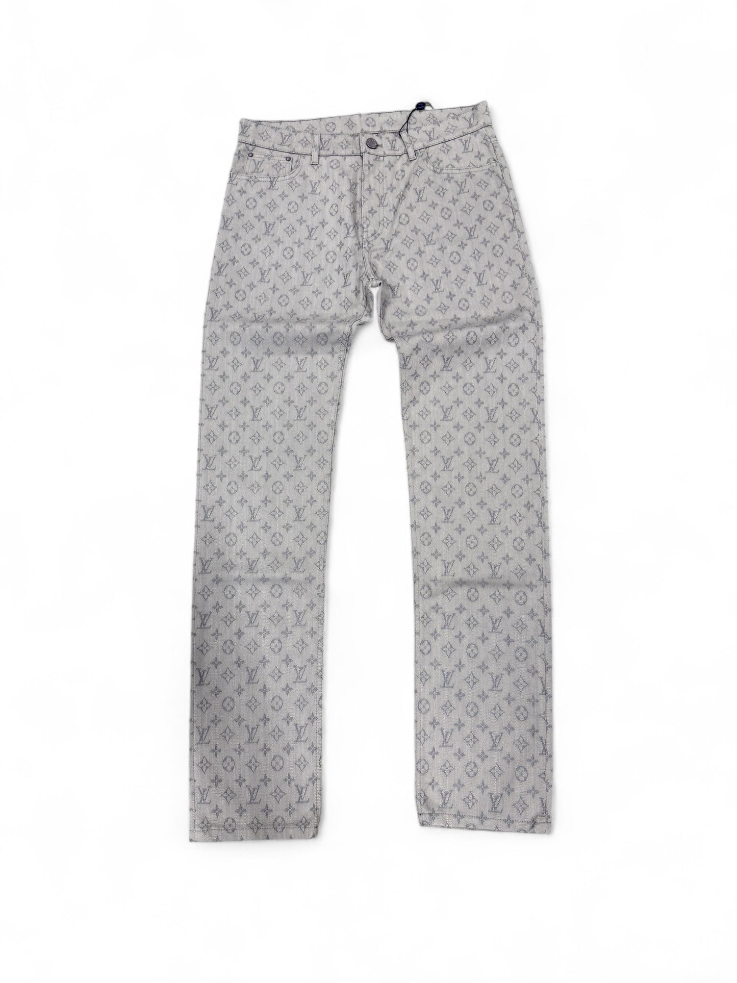 Louis Vuitton Slim Fit Monogram Jeans (Grey)