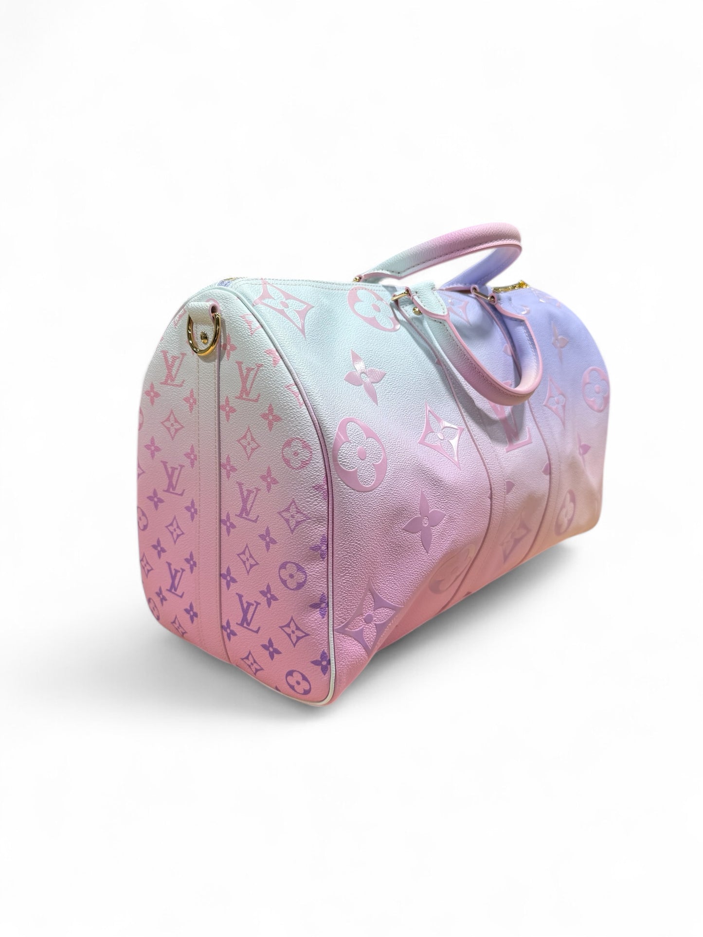 Louis Vuitton "pink sunrise pastel" keepall 45