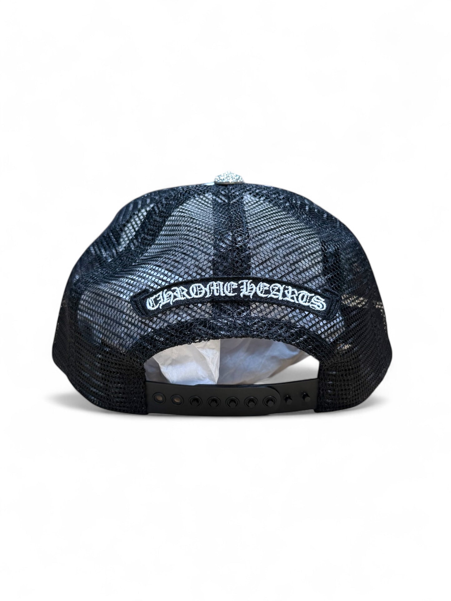 Chrome hearts Cemetery cross trucker hat (Red / White / Blue)