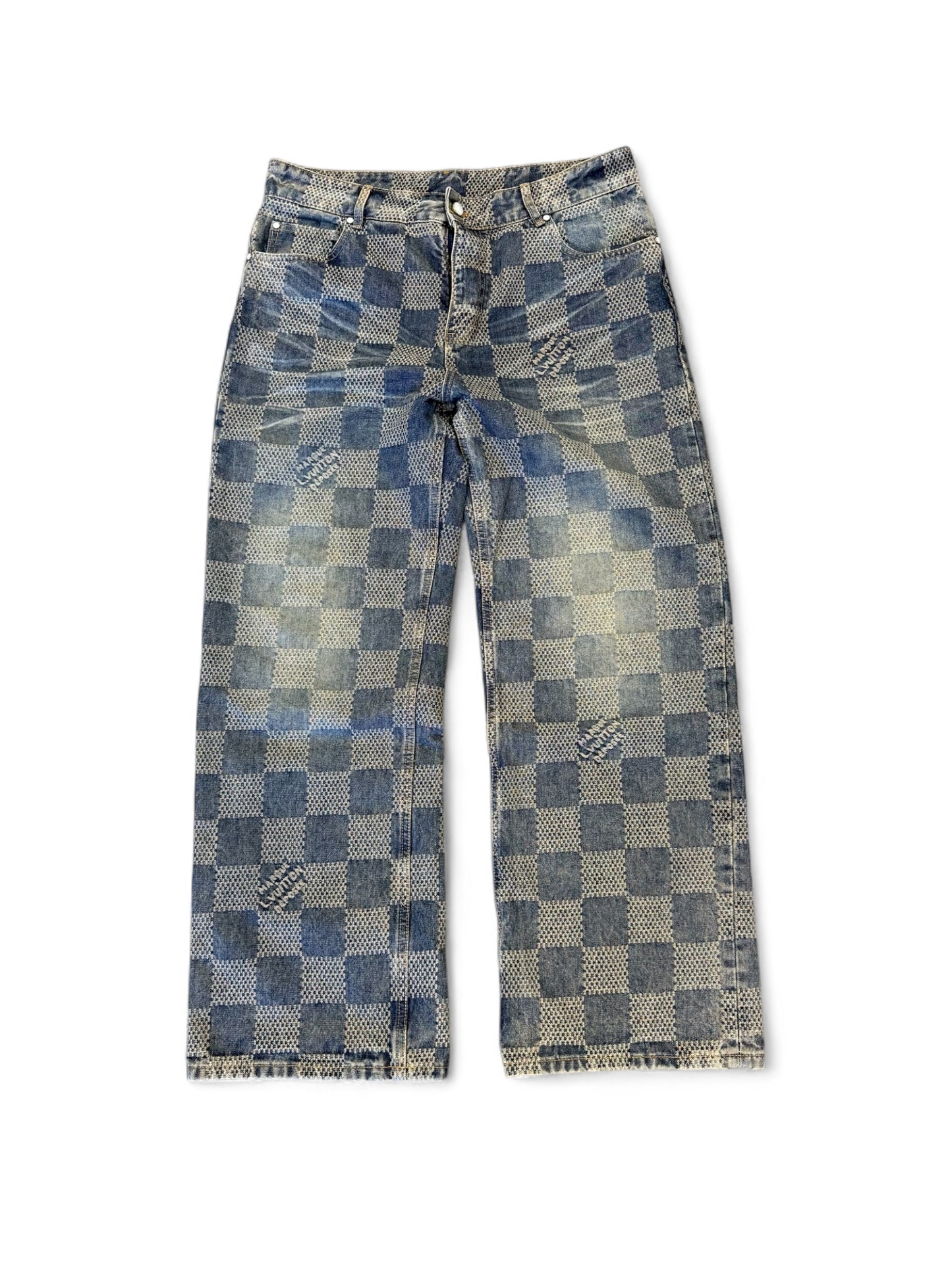 Louis Vuitton X Pharrell Damier Denim Skate Pants