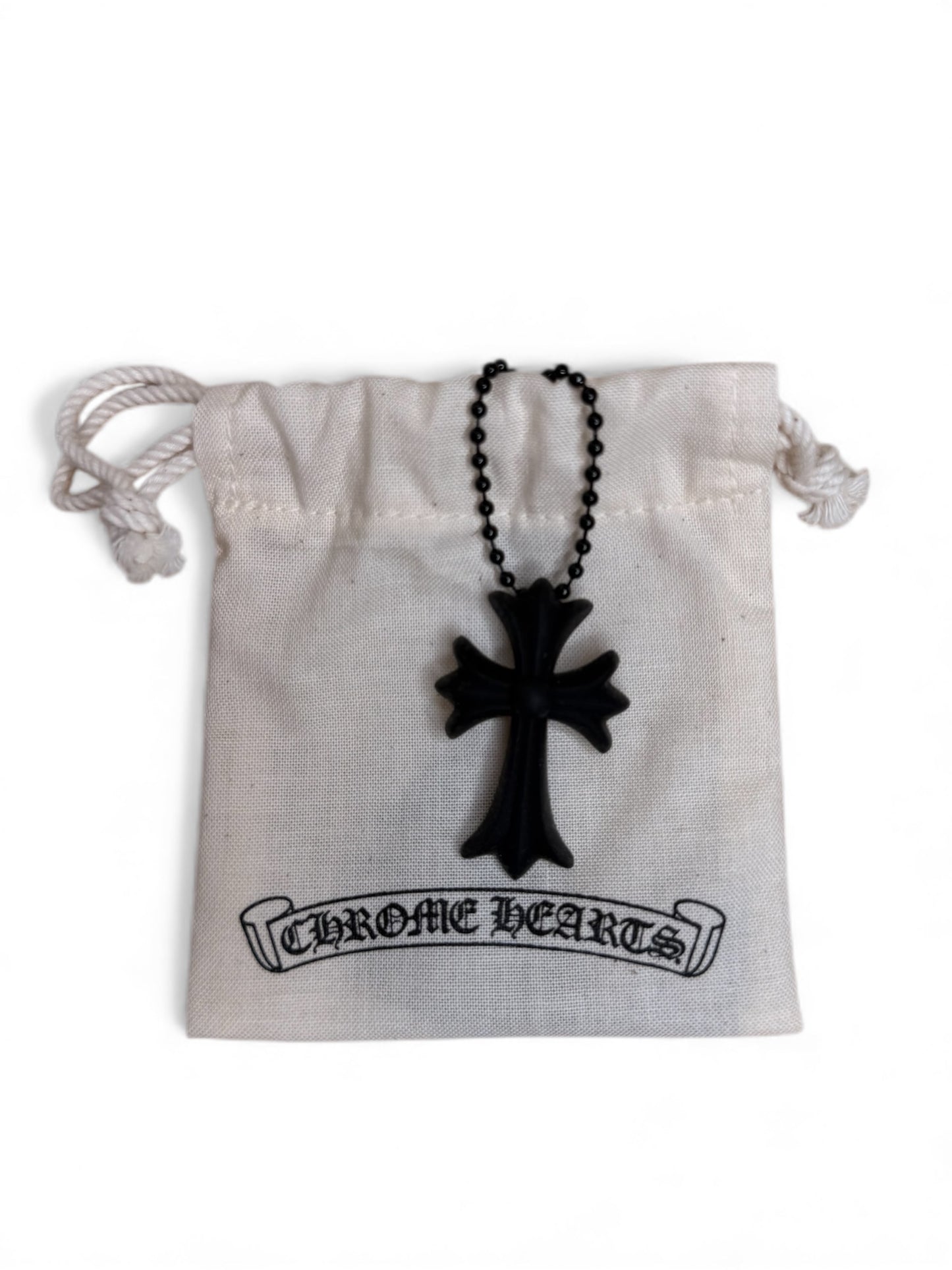 Chrome Hearts Black Silicone Pendant Necklace