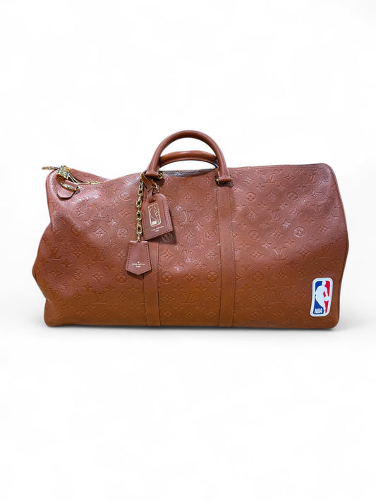 Louis Vuitton NBA Monogram Basketball Spalding Brown Keepall 55