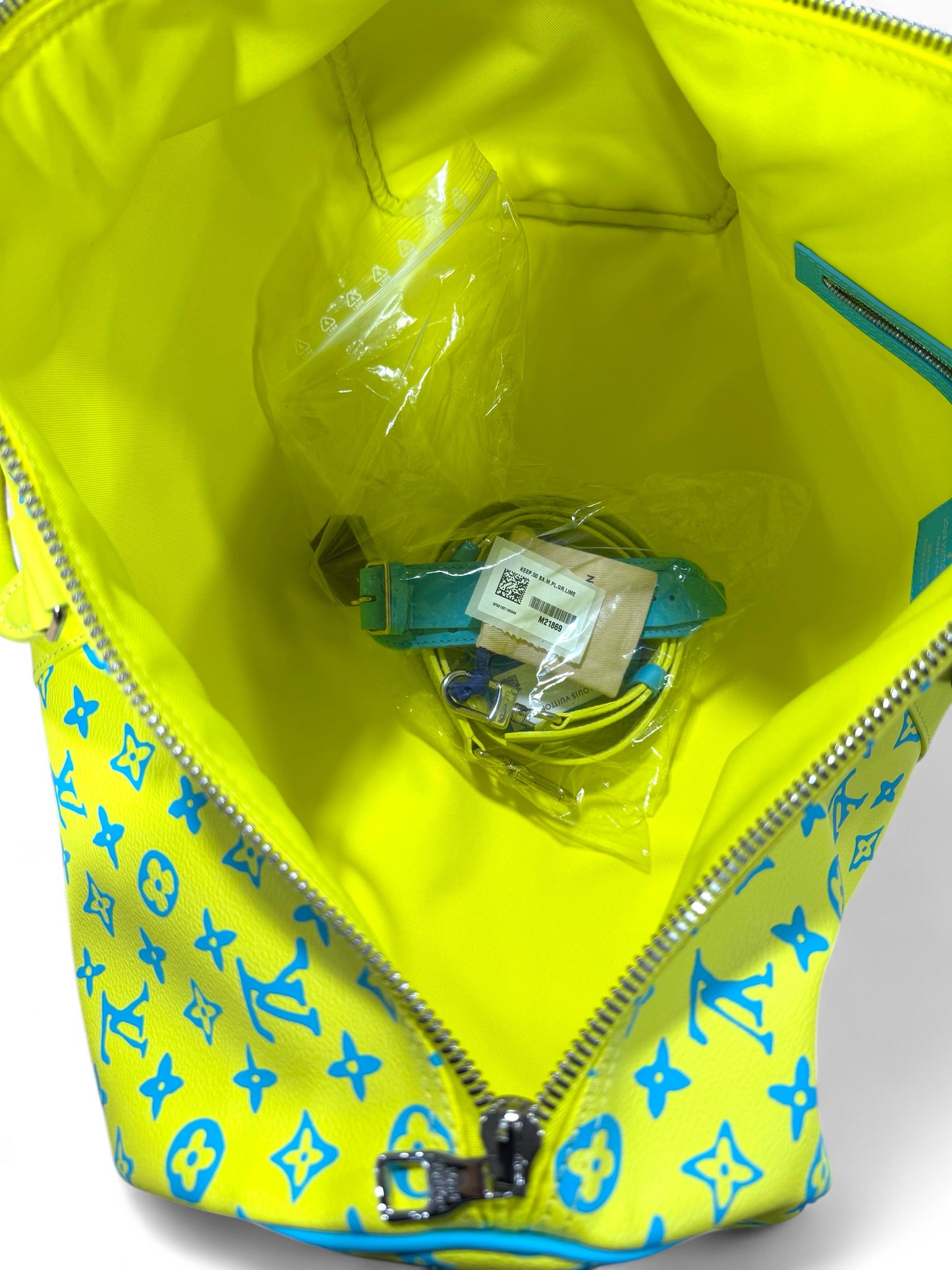 Louis Vuitton Monogram Playground Neon / Blue Keepall 50