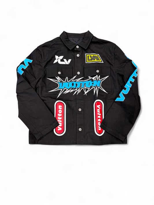 Louis Vuitton Printed Racing Denim Jacket (Black)