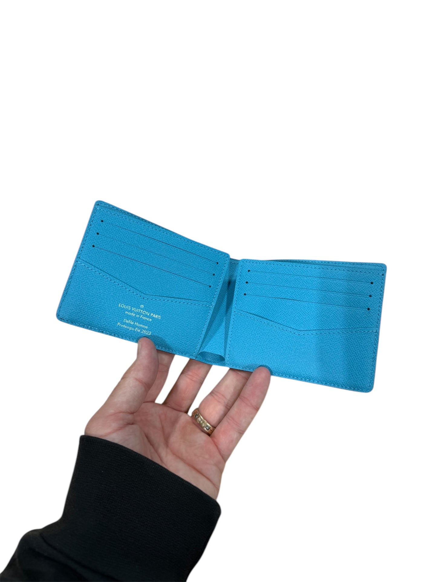Louis Vuitton Blue Monogram Playground Slender Wallet