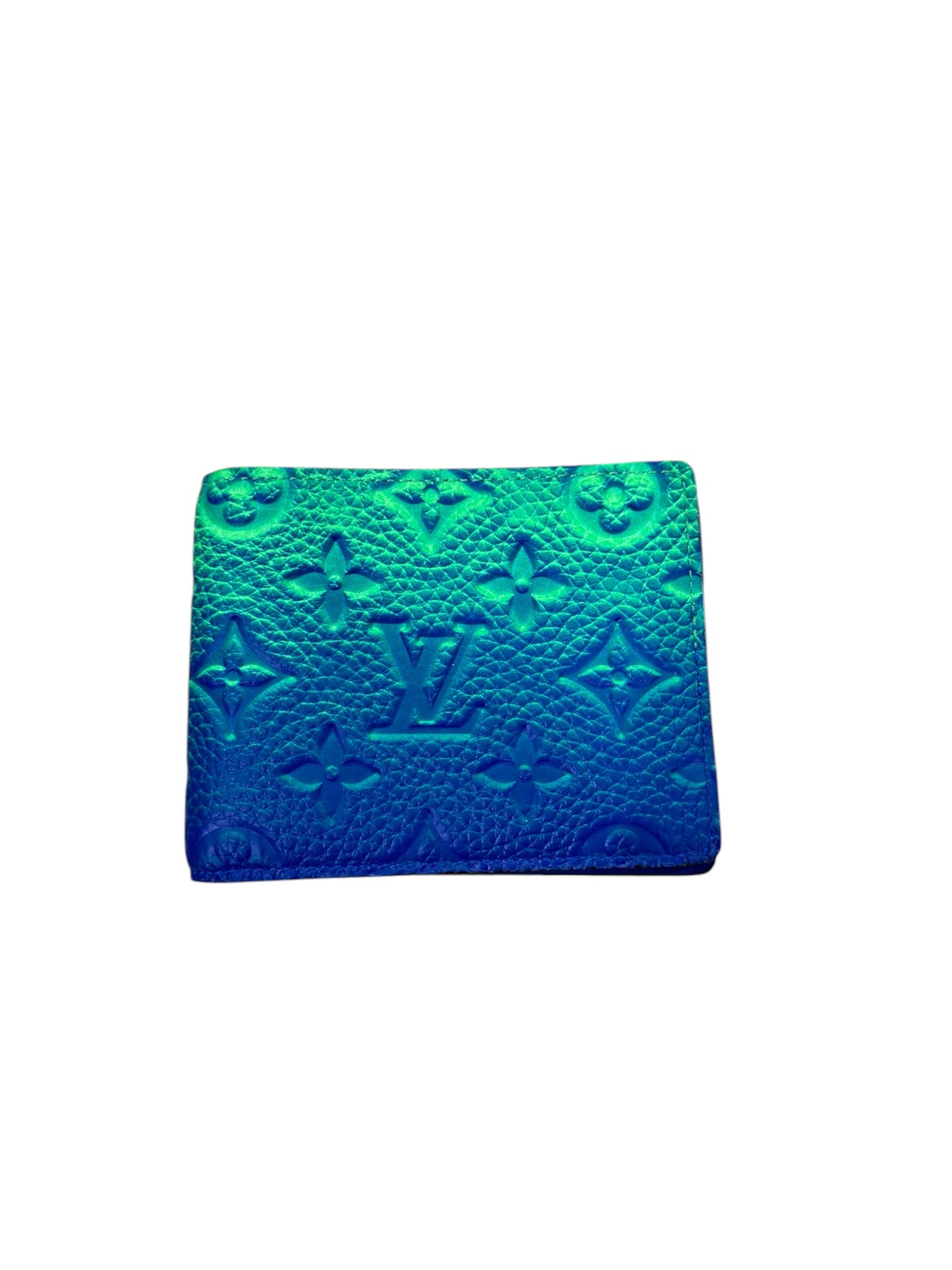 Louis Vuitton Slender Taurillon Illusion Blue/Green Wallet