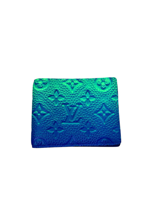 Louis Vuitton Slender Taurillon Illusion Blue/Green Wallet