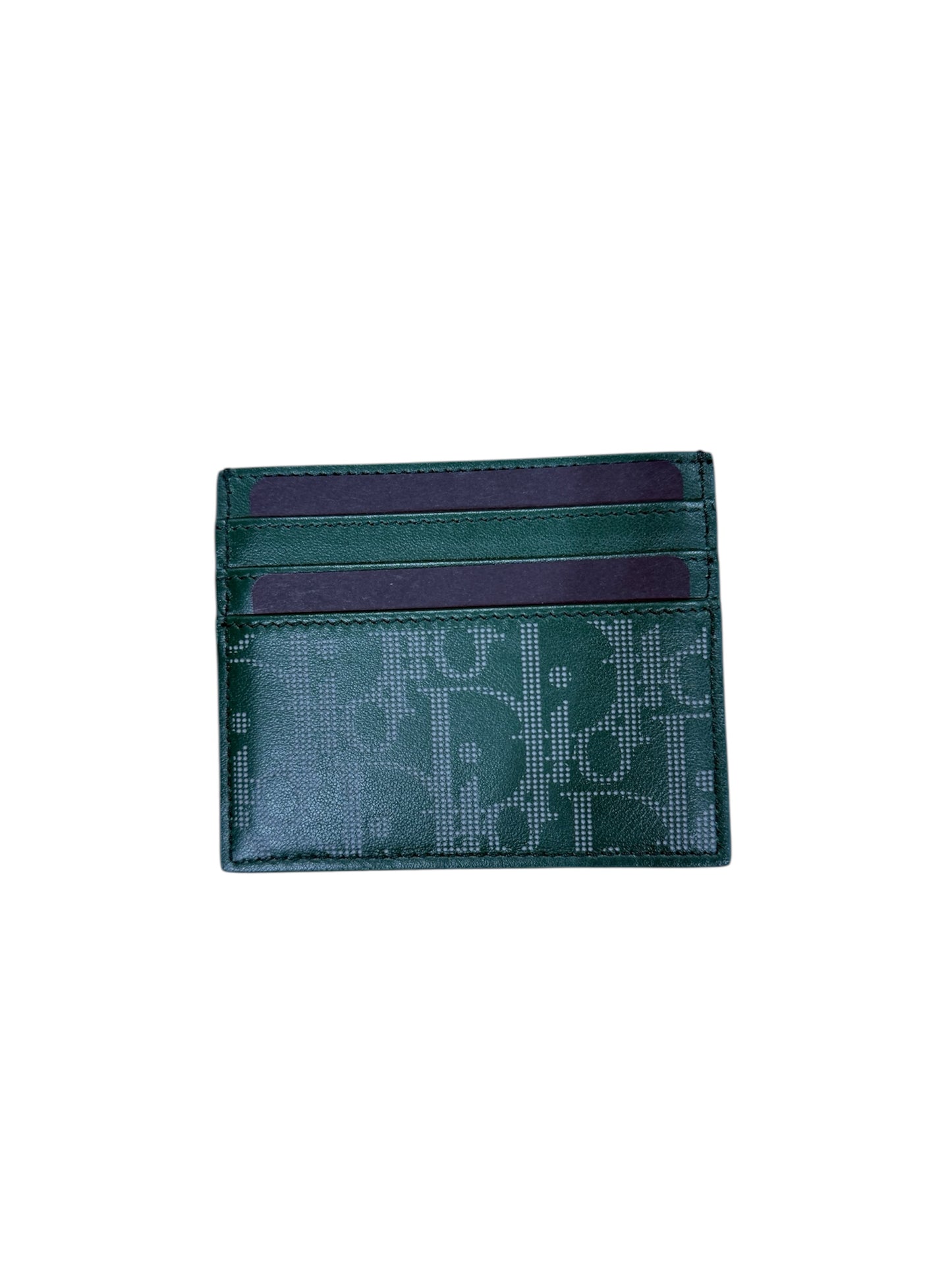 Dior World Tour Card Holder Oblique Galaxy Green