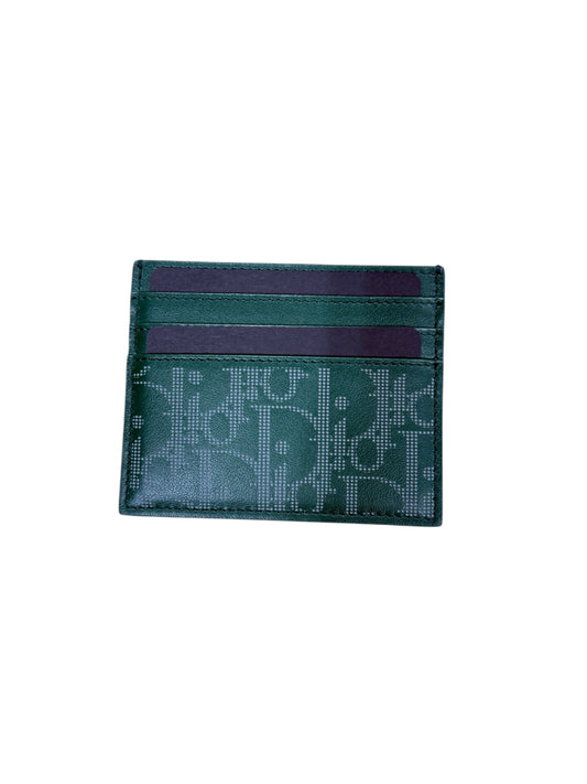 Dior World Tour Card Holder Oblique Galaxy Green