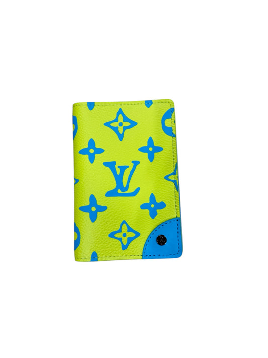 Louis Vuitton Blue Yellow Monogram Pocket Organizer