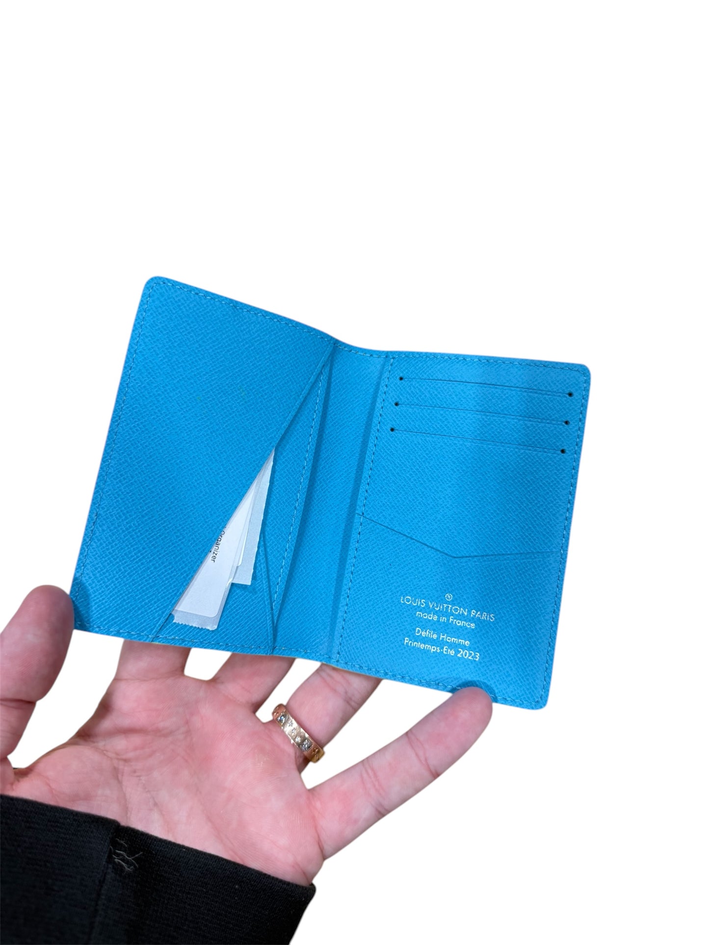 Louis Vuitton Blue Yellow Monogram Pocket Organizer