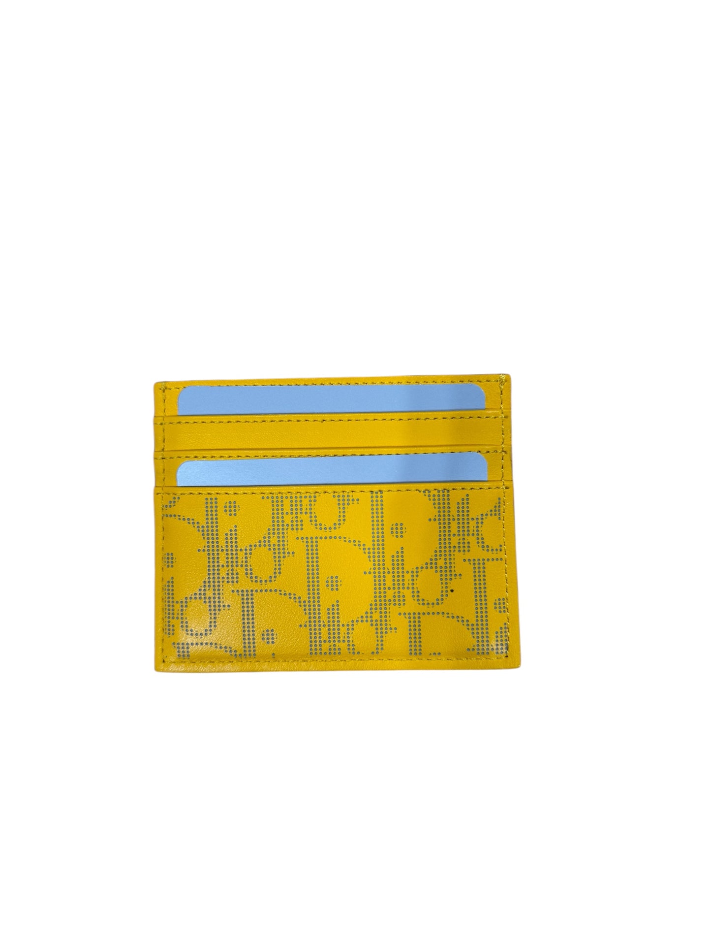 Dior World Tour Card Holder Oblique Galaxy Yellow