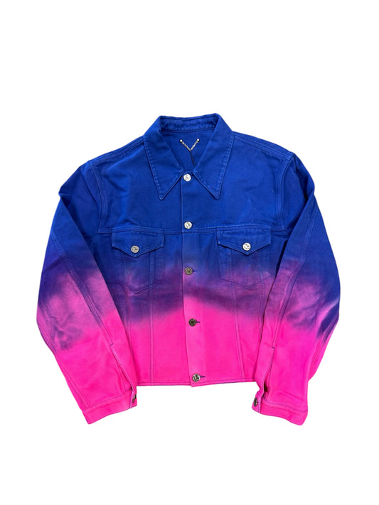 Louis Vuitton Pink Blue Cropped Gradient Denim Jacket