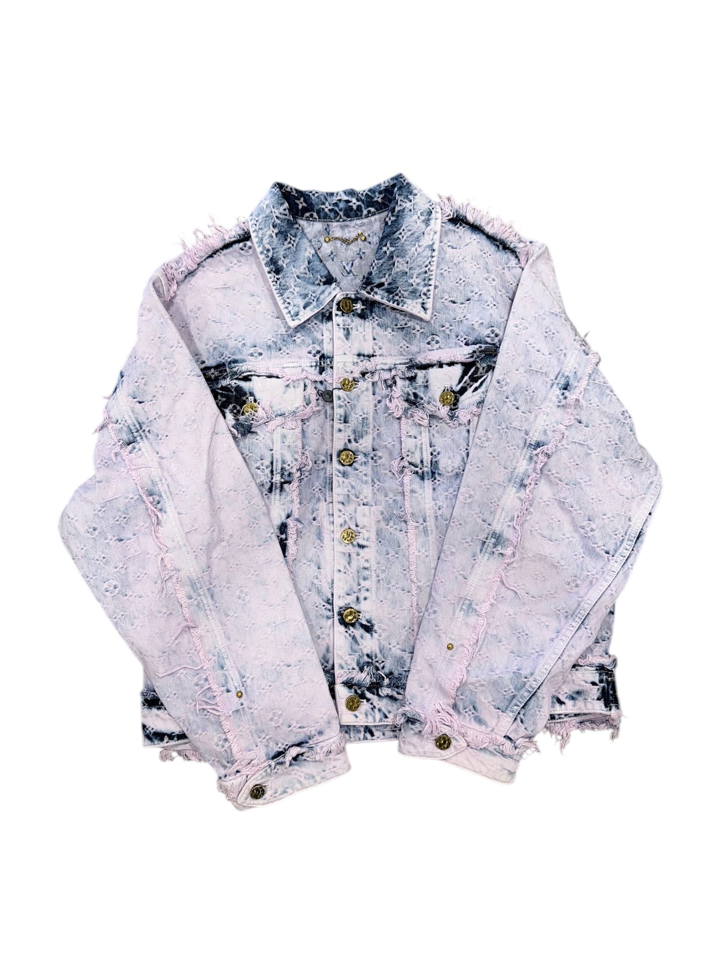 Louis Vuitton Fringed Monogram Purple Denim Jacket