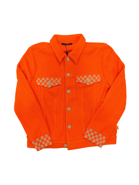 Louis Vuitton Orange Waffle Knit Trucker Jacket