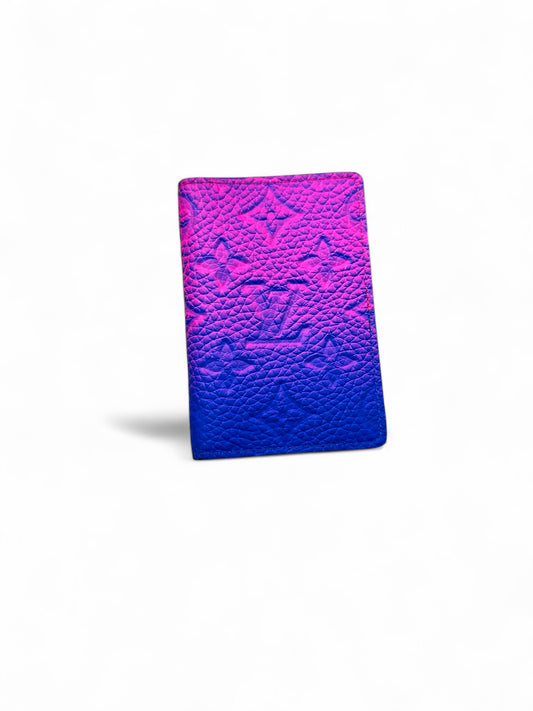 Louis Vuitton Taurillon Illusion Pocket Organizer (Blue / Pink)
