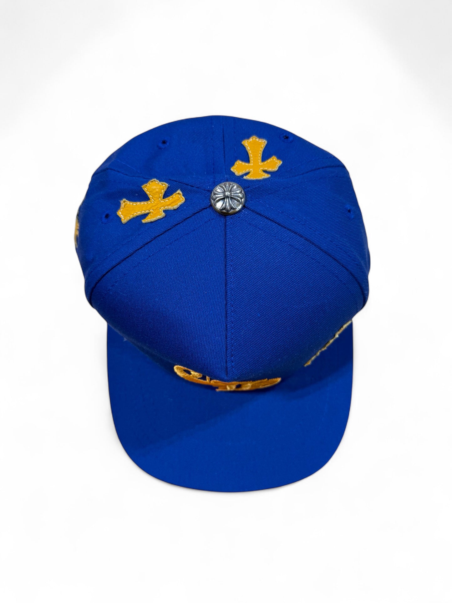 Chrome hearts Cross Patch Baseball hat (Blue/yellow)
