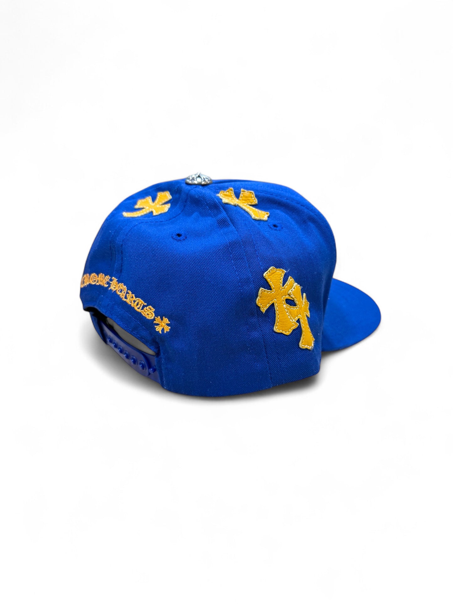 Chrome hearts Cross Patch Baseball hat (Blue/yellow)