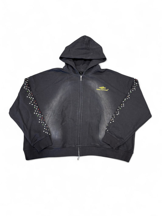Happy Memories Don't Die HMDD Black Crystal Zipup Hoodie