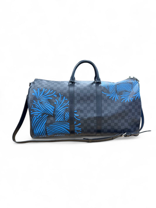Louis Vuitton Keepall Bandouliere 55 Christopher Nemeth Blue Rope Weekend Travel Bag
