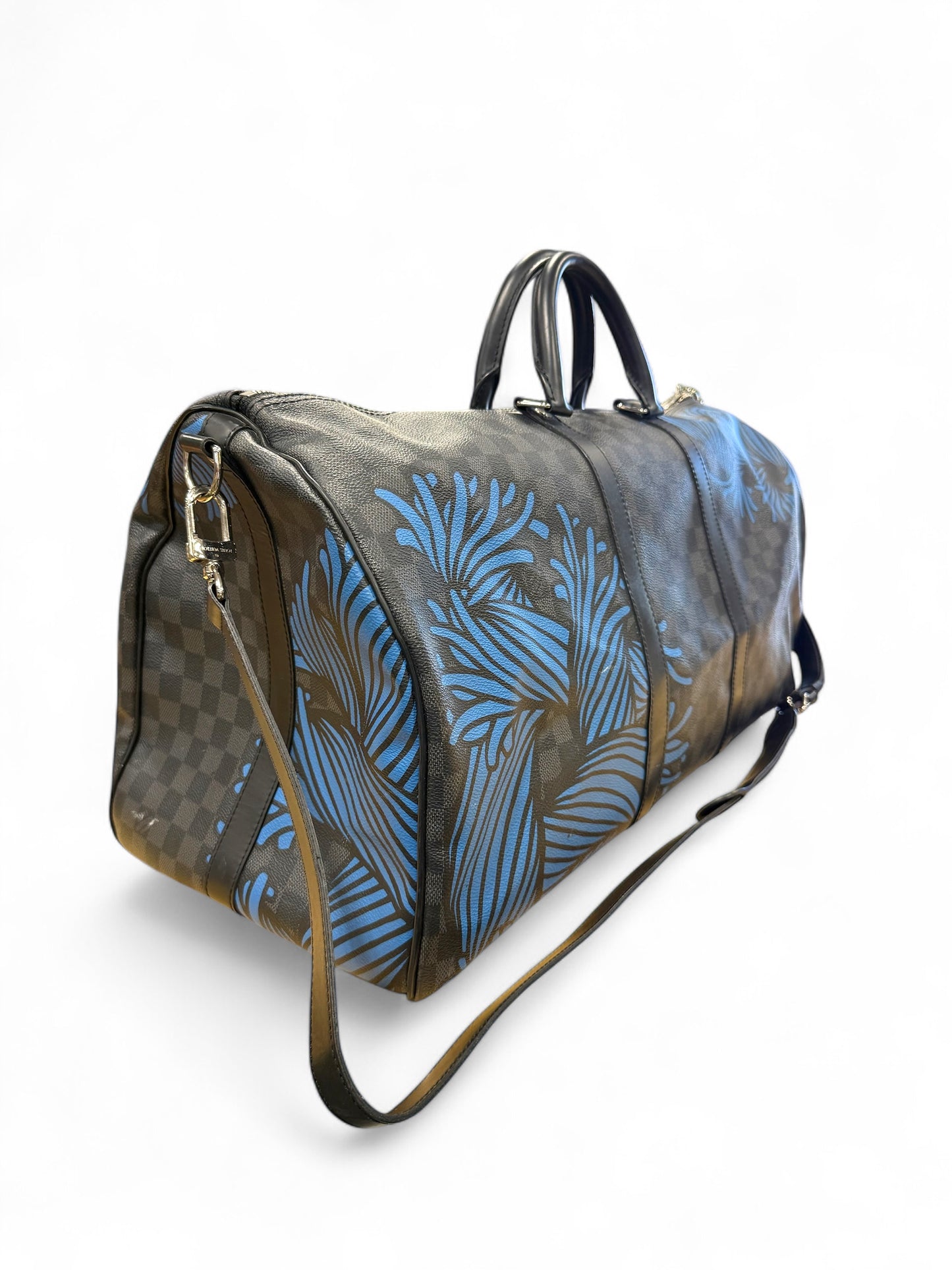 Louis Vuitton Keepall Bandouliere 55 Christopher Nemeth Blue Rope Weekend Travel Bag