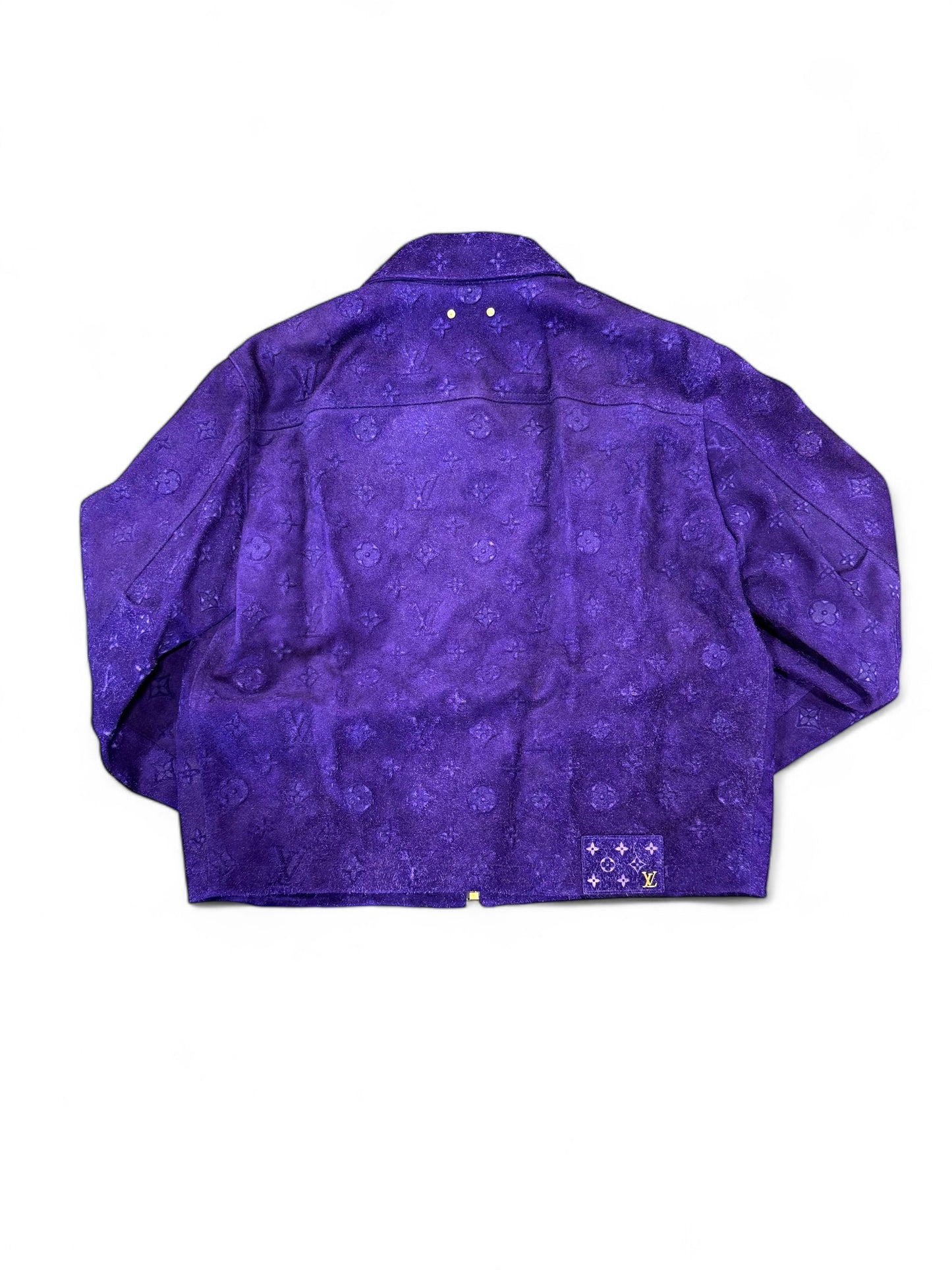 Louis Vuitton Monogram Embossed Suede Carpenter Jacket (Purple)