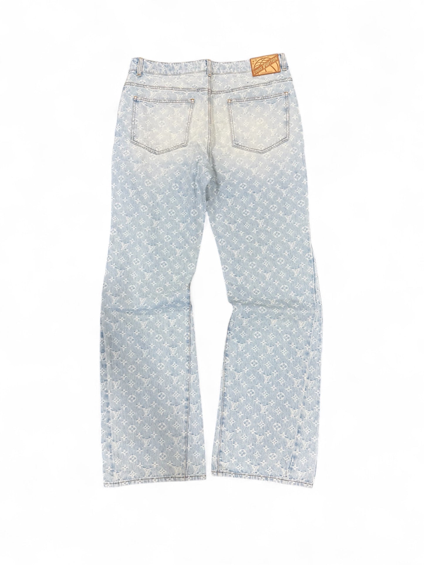 Louis Vuitton NBA Flared Denim Monogram Jeans