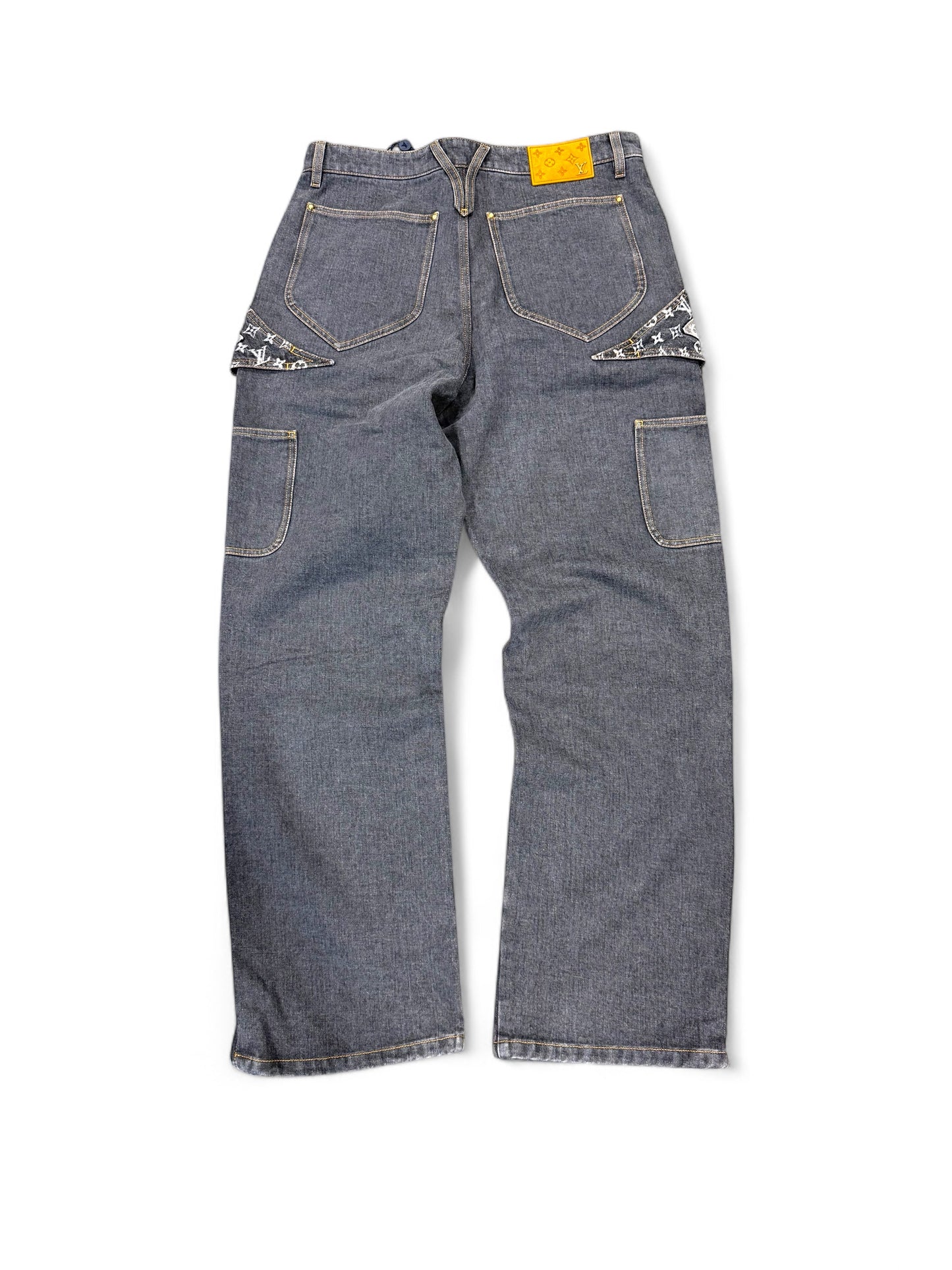 Louis Vuitton Monogram Flower Denim Jeans (Black)