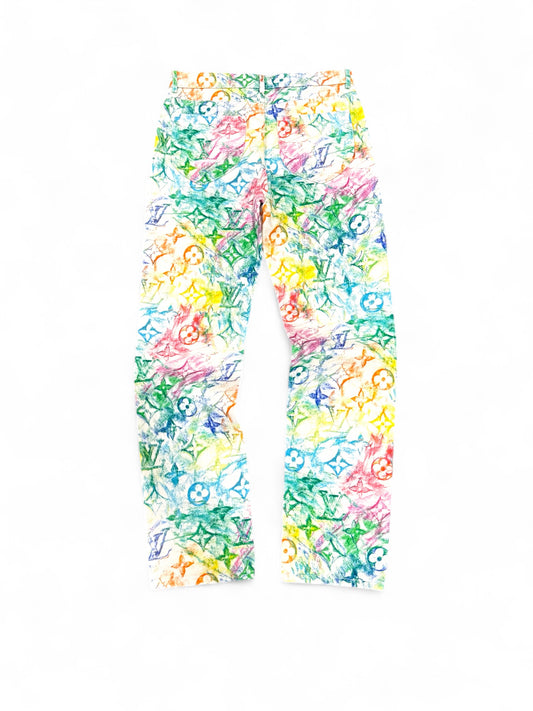 Louis Vuitton Pastel Monogram Denim Jeans