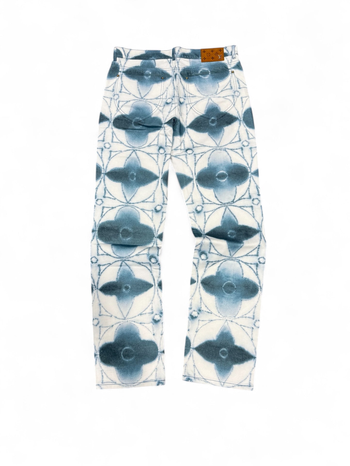 Louis Vuitton "Shibori" Printed Denim Jeans