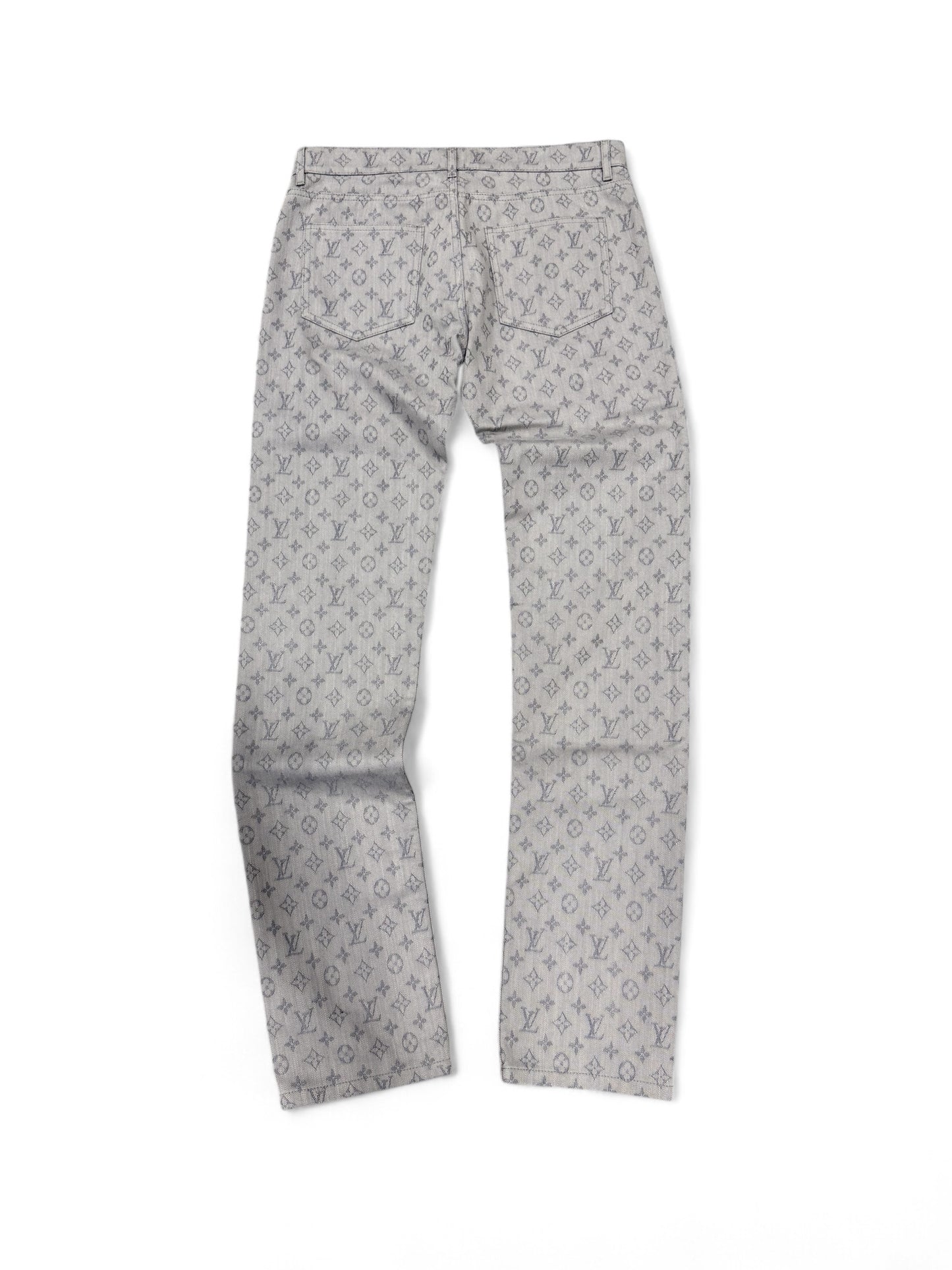Louis Vuitton Slim Fit Monogram Jeans (Grey)