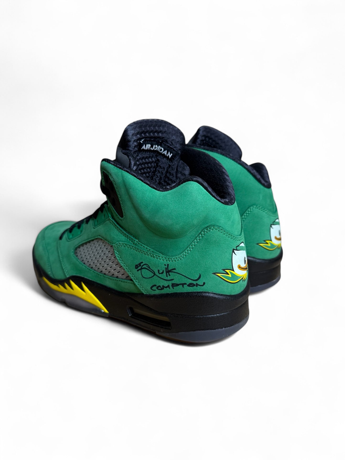 Oregon Ducks Air Jordan 5 PE (Signed By DJ Quik)