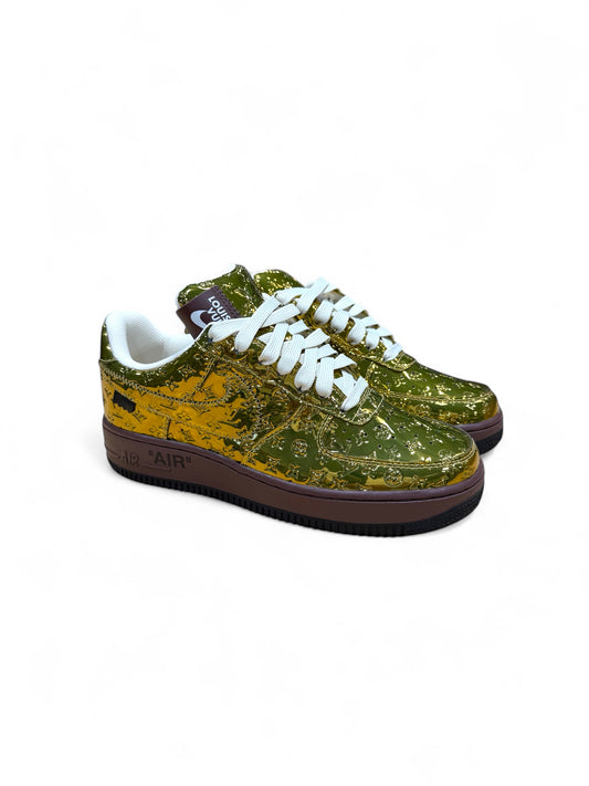 Louis Vuitton x Nike Air Force 1 "Gold"