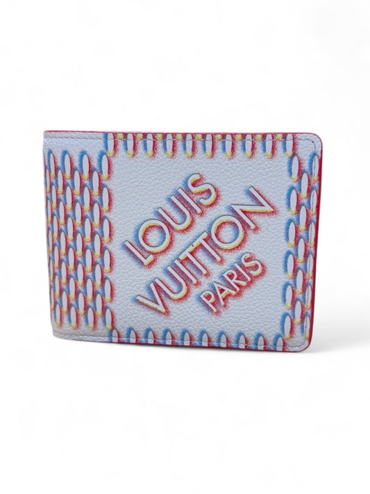 Louis Vuitton White Damier Spray Bifold Wallet