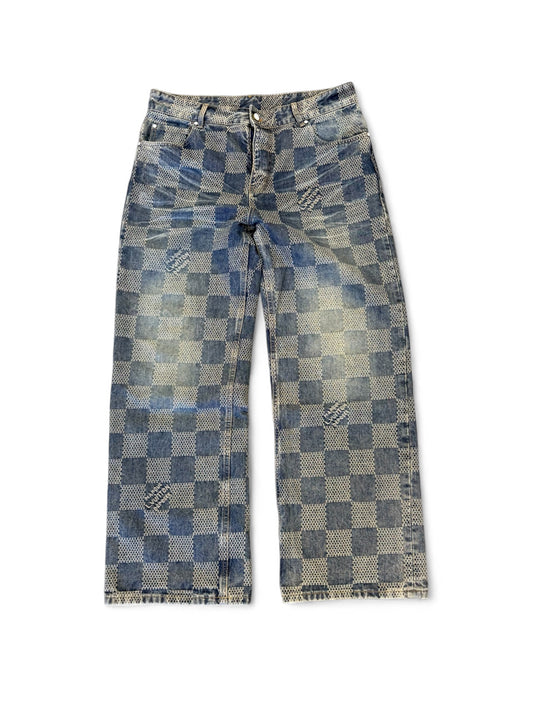 Louis Vuitton X Pharrell Damier Denim Skate Pants