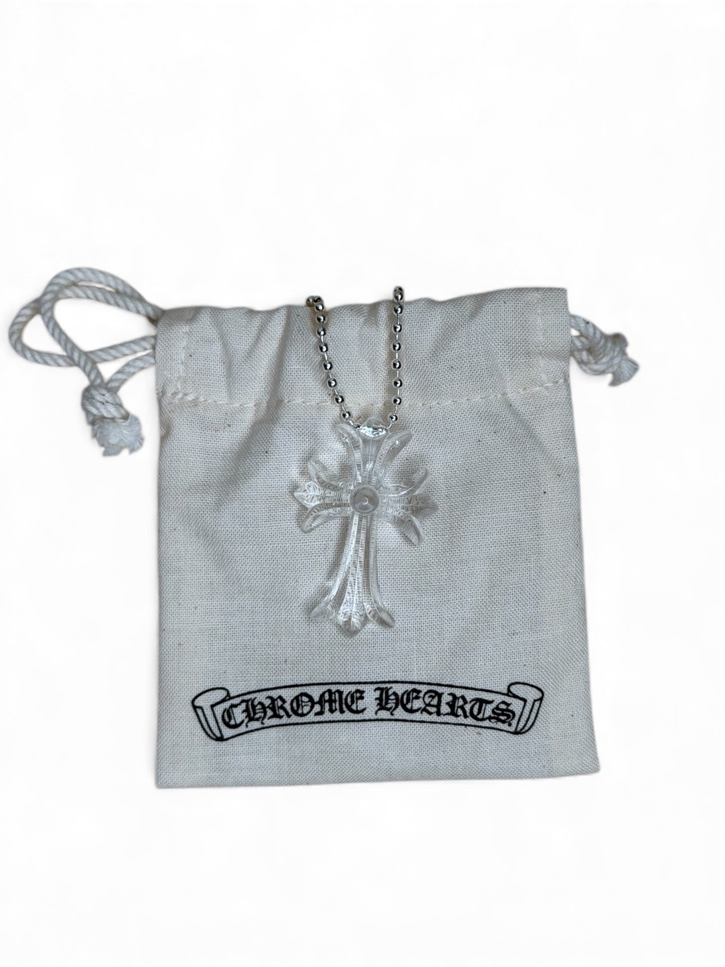 Chrome Hearts Clear Silicone Pendant Necklace