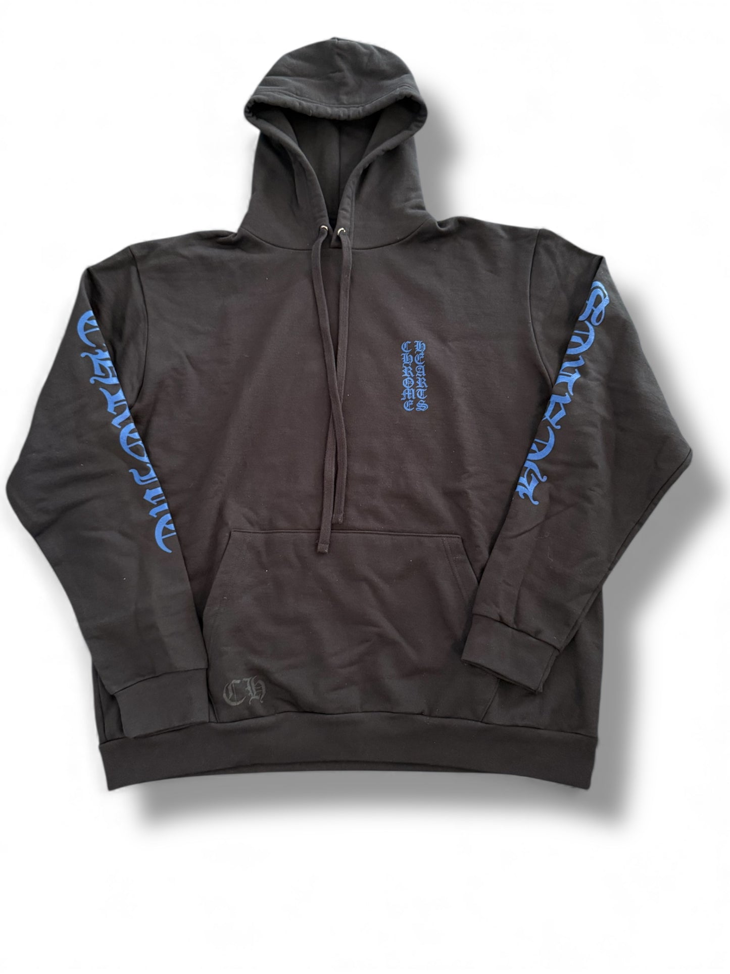 Chrome Hearts Blue Vertical Logo Hoodie
